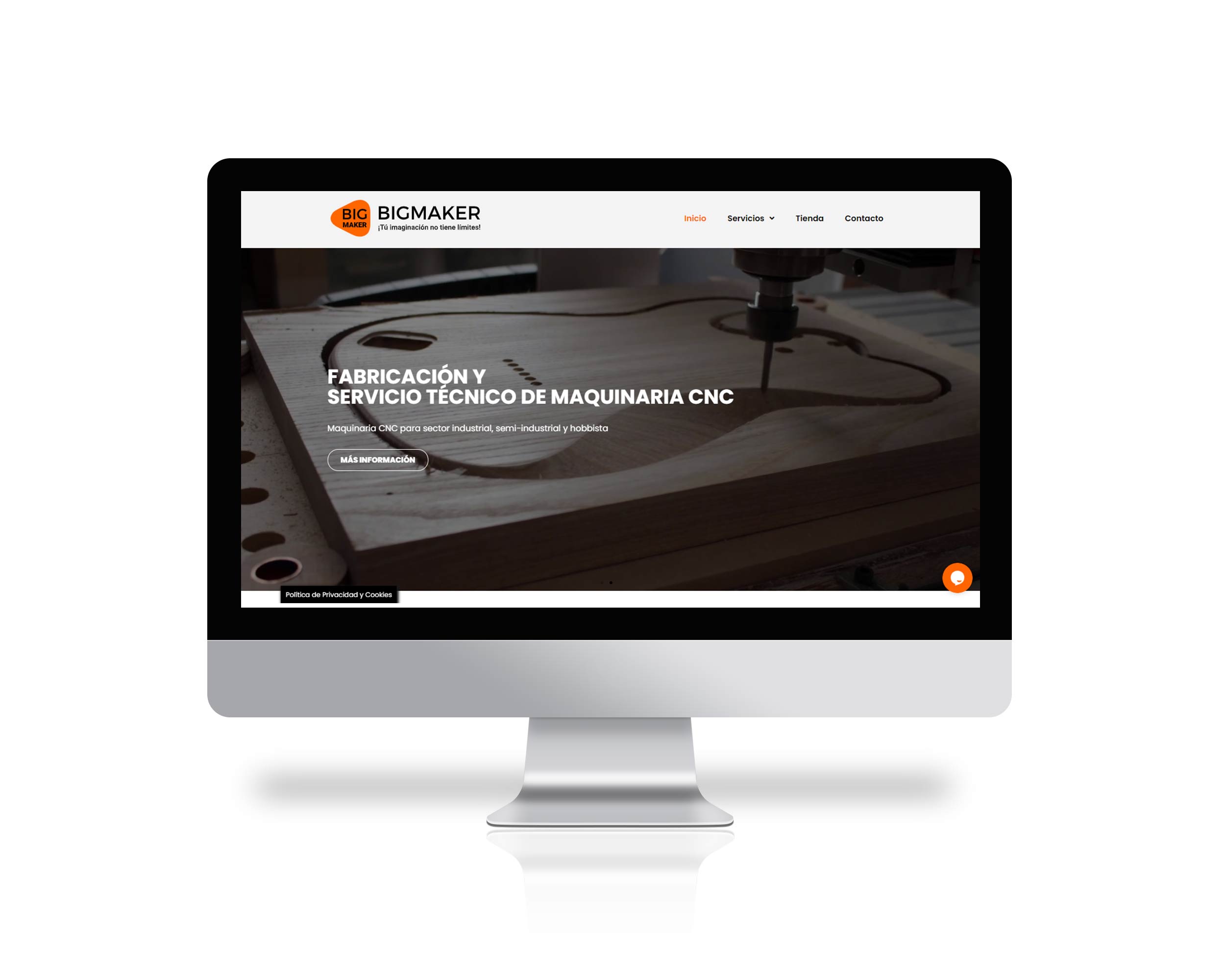Diseño página web Bigmaker portafolio