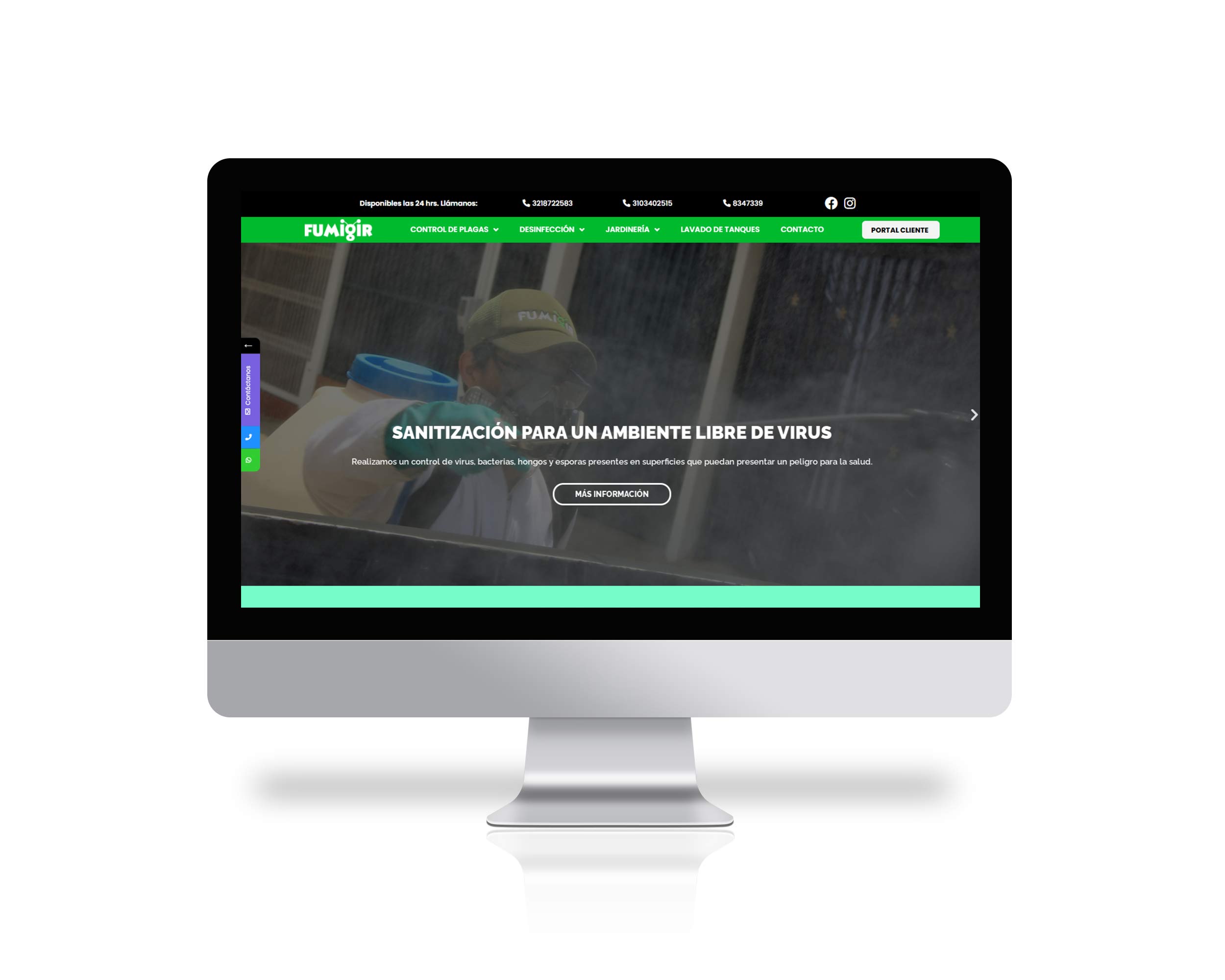 Rediseño página web Fumigir portafolio